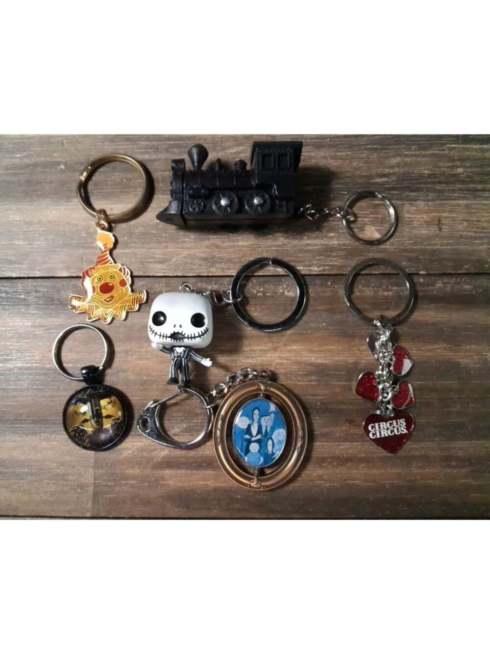 Gothic Theme Keychain Lot Addams Family Clown Circus Nightmare Other Bag Tag